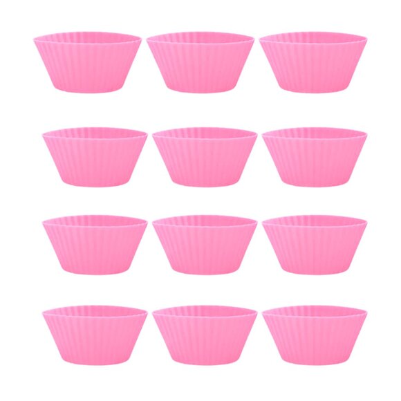 BPA Free Silicone 12 Reusable Food Safe Silicone Muffin Baking Cups (NWT) - Picture 6 of 7
